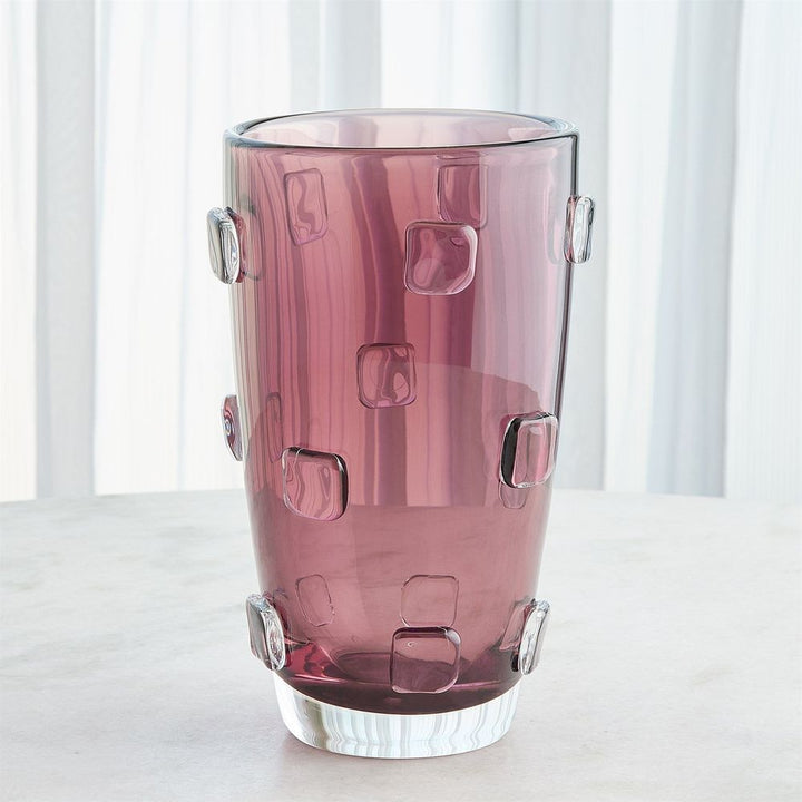 Ingot Vase-Plum-Lg