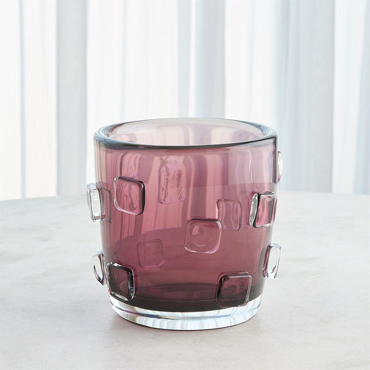Ingot Vase-Plum-Lg