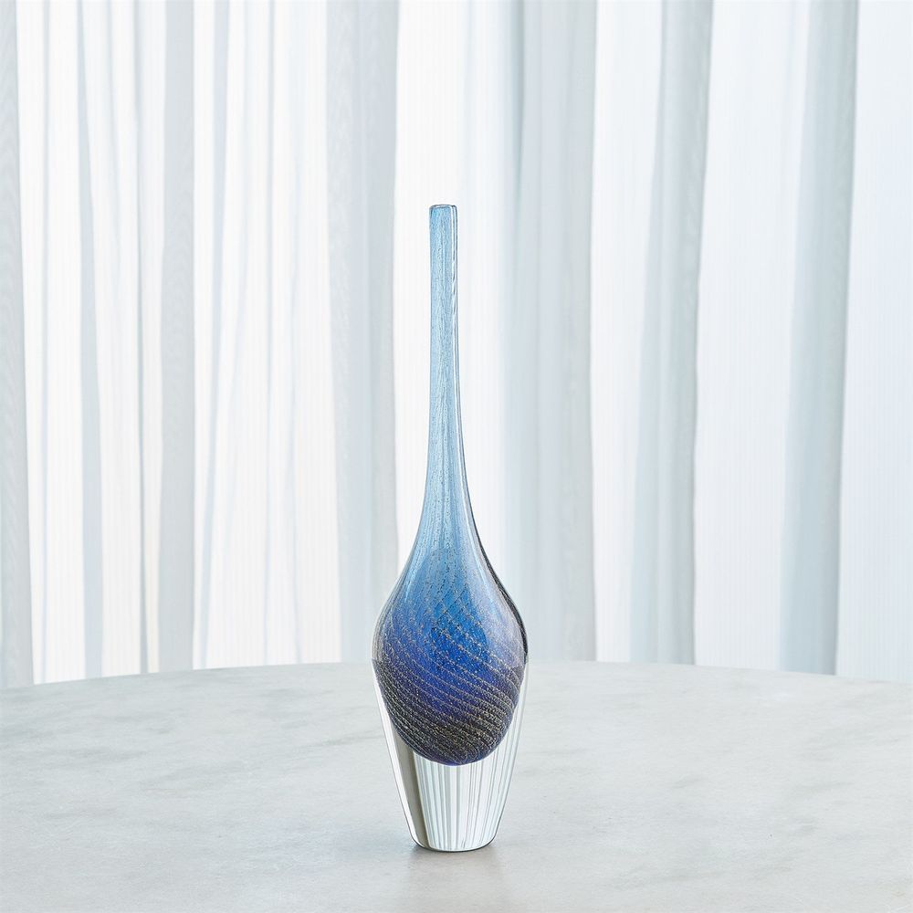 Flecked Spire Bottle-Blue-Med