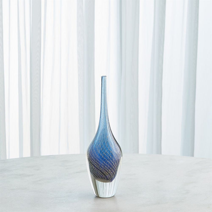 Flecked Spire Bottle-Blue-Sm