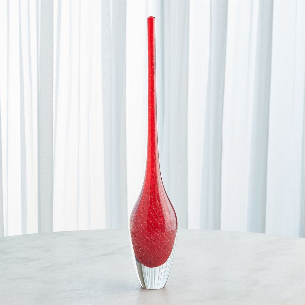 Flecked Spire Bottle-Red-Sm