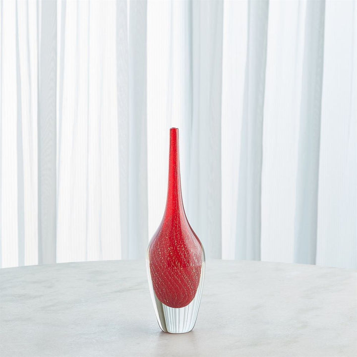Flecked Spire Bottle-Red-Med
