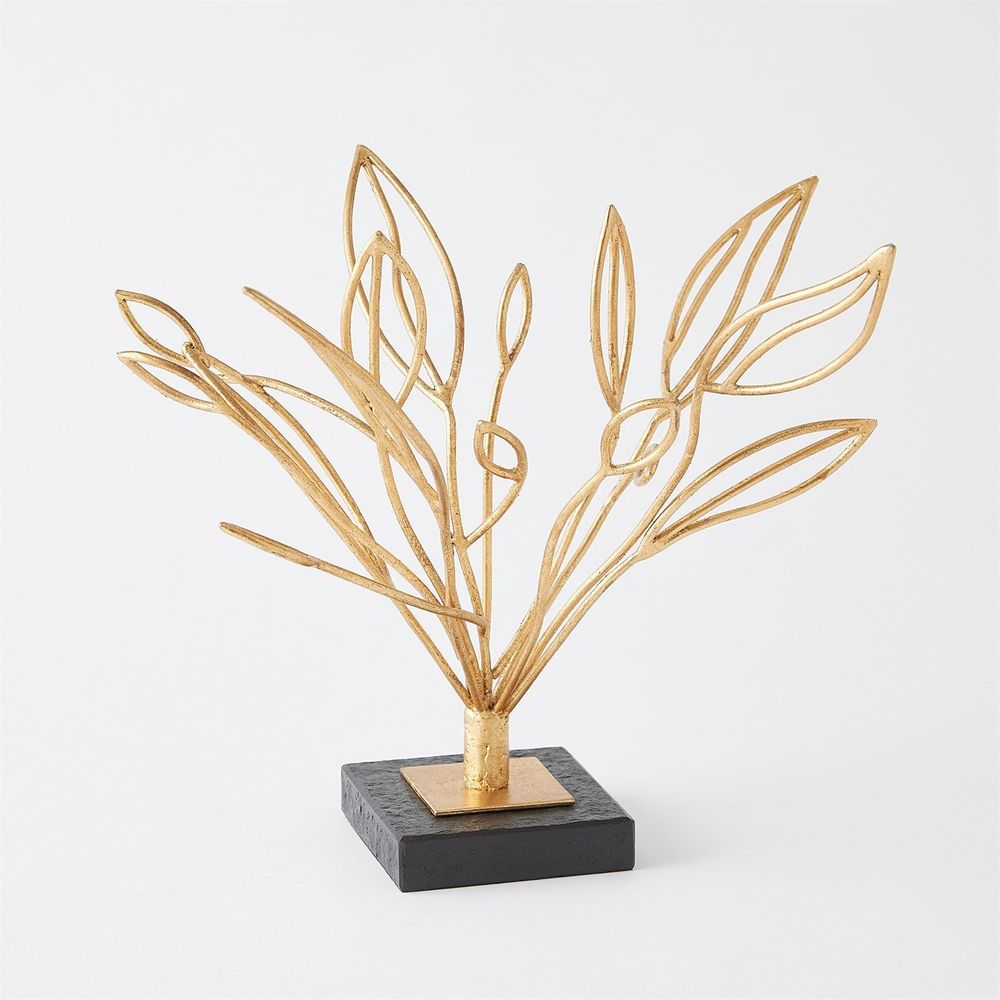 Decorative Objects Windswept Sculpture-Gold Leaf