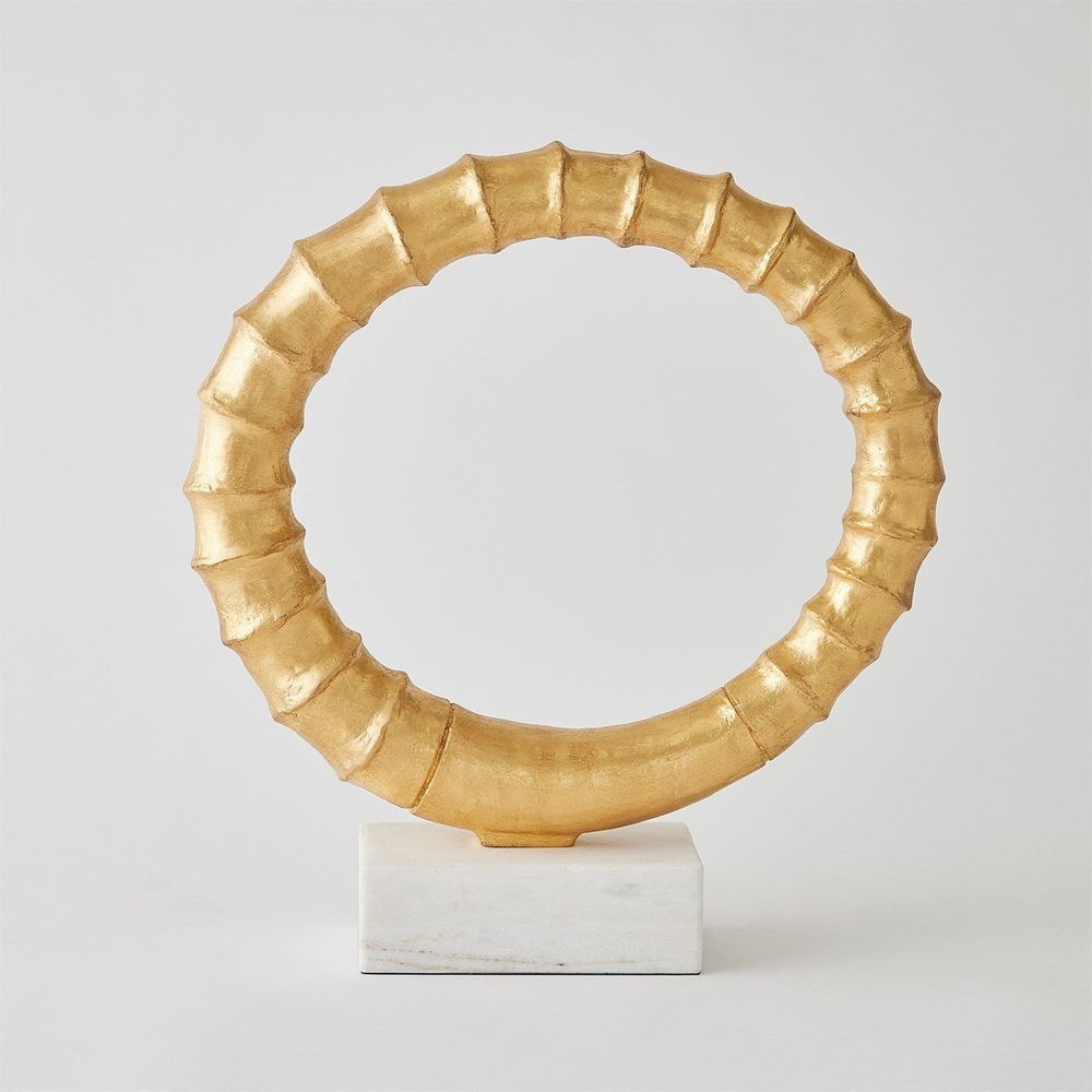 Decorative Objects Infinity Horn Sculpture-Gold Leaf
