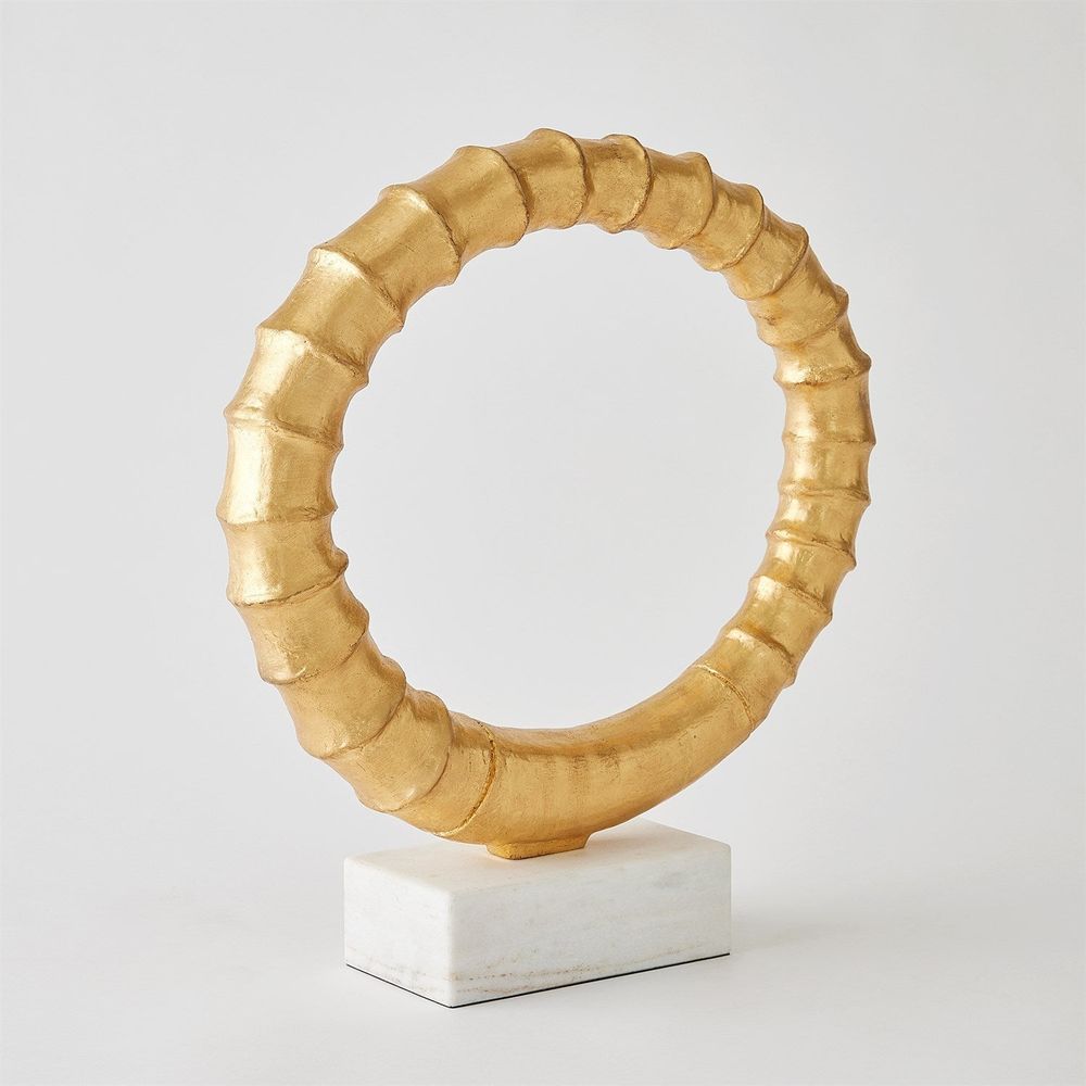 Decorative Objects Infinity Horn Sculpture-Gold Leaf
