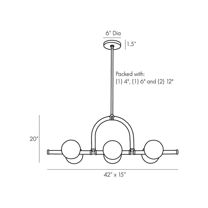 Georgia Linear Chandelier - Brown