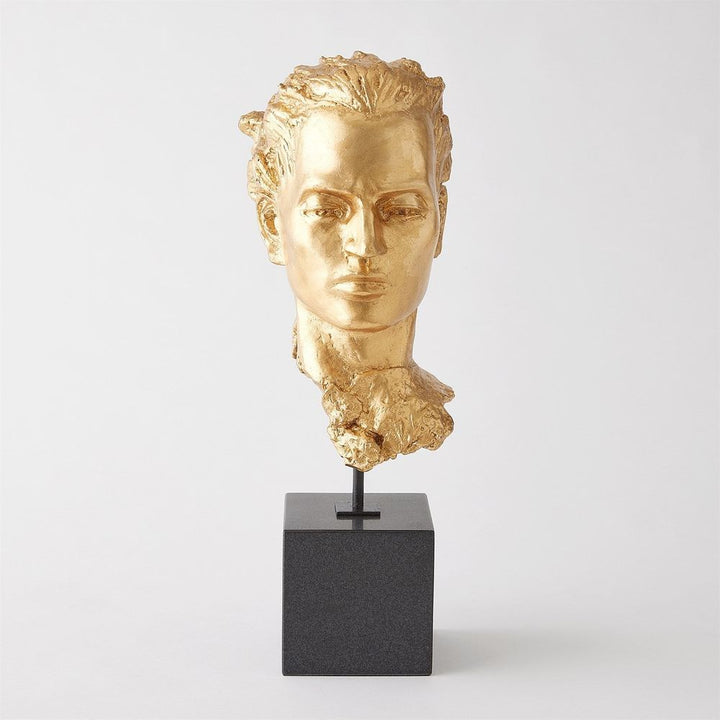 Decorative Objects Gilded Portrait Sculpture-Gold Leaf