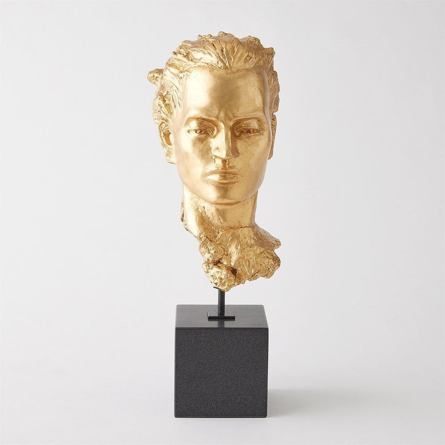 Decorative Objects Gilded Portrait Sculpture-Gold Leaf