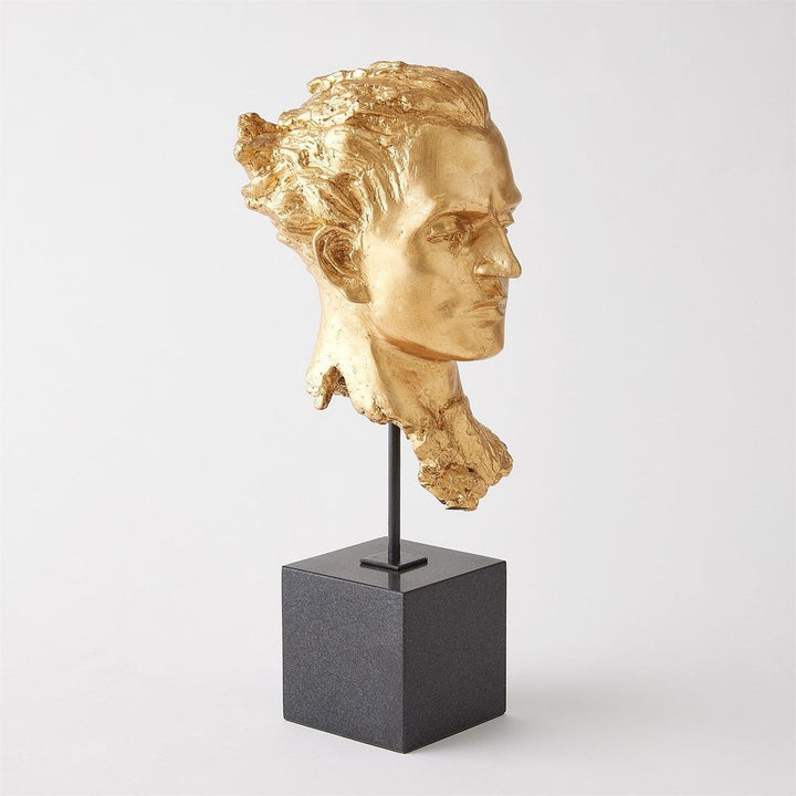 Decorative Objects Gilded Portrait Sculpture-Gold Leaf