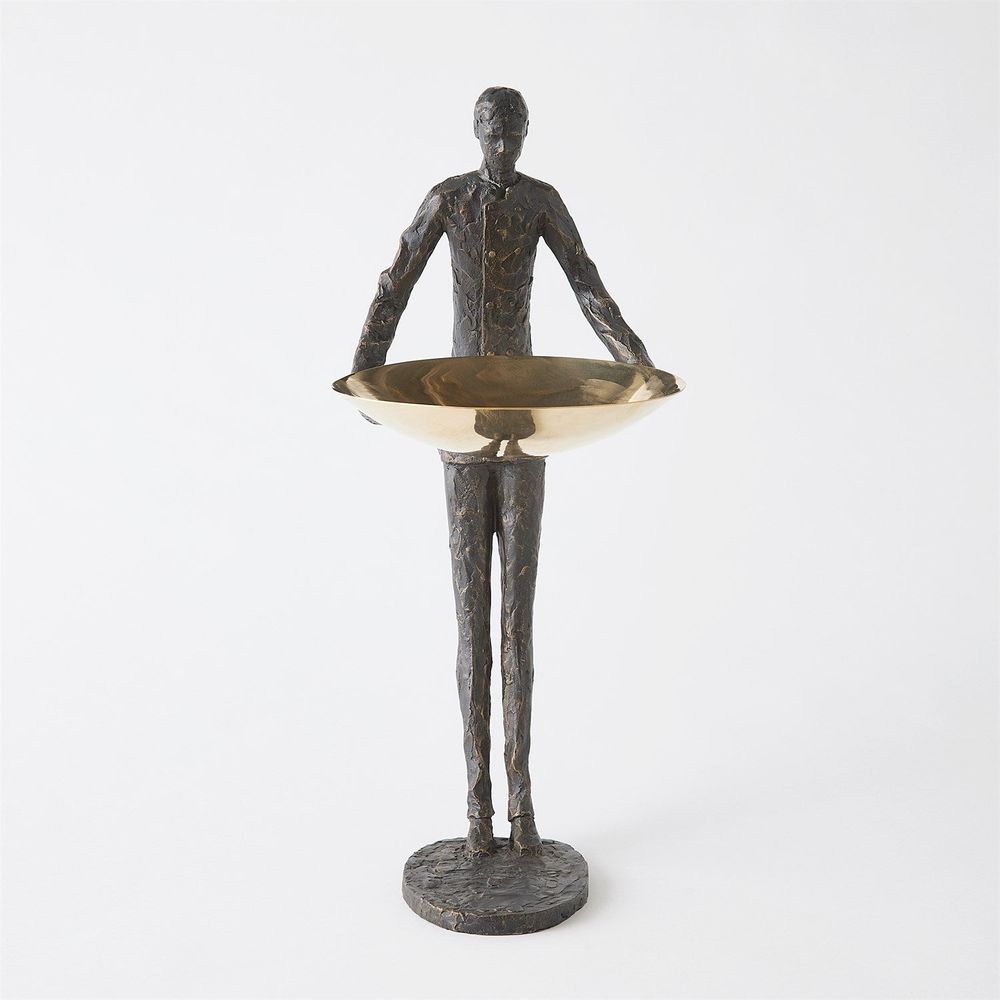 Decorative Objects Wooster Sculpture-Bronze w/Brass Plate