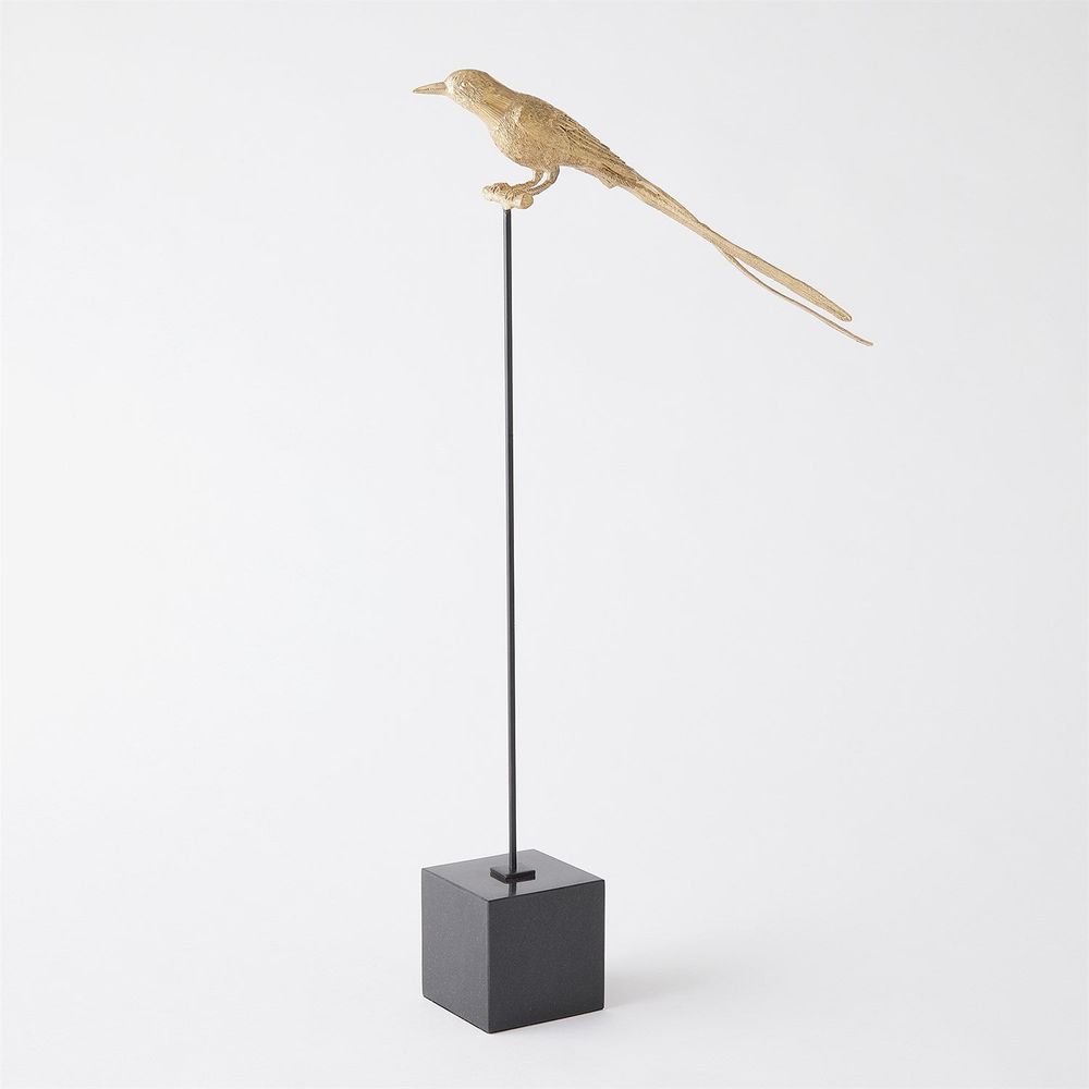 Perched Swallow-Brass-Lg