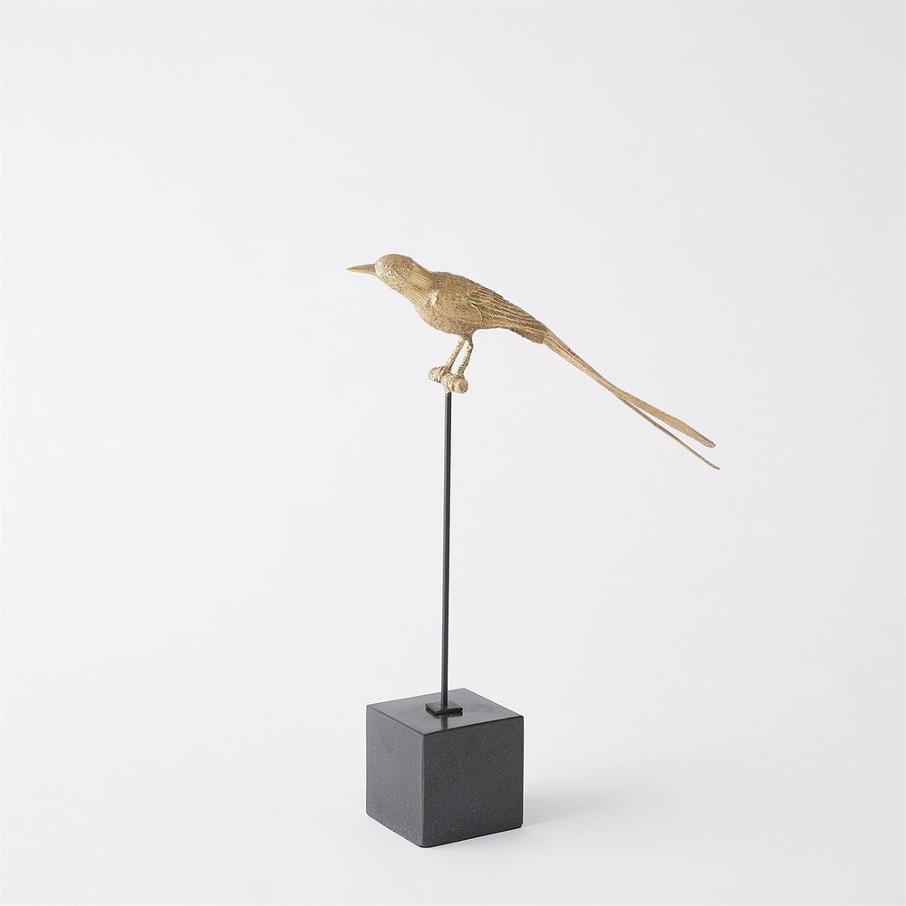 Decorative Objects Perched Swallow-Brass-Lg