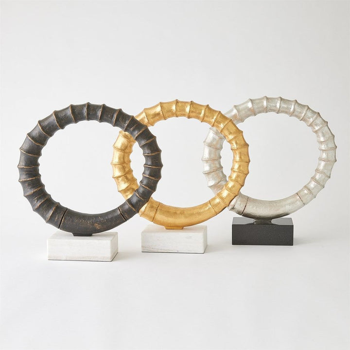 Infinity Horn Sculpture-Gold Leaf