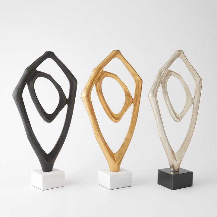 Interplay Sculpture-Silver Leaf