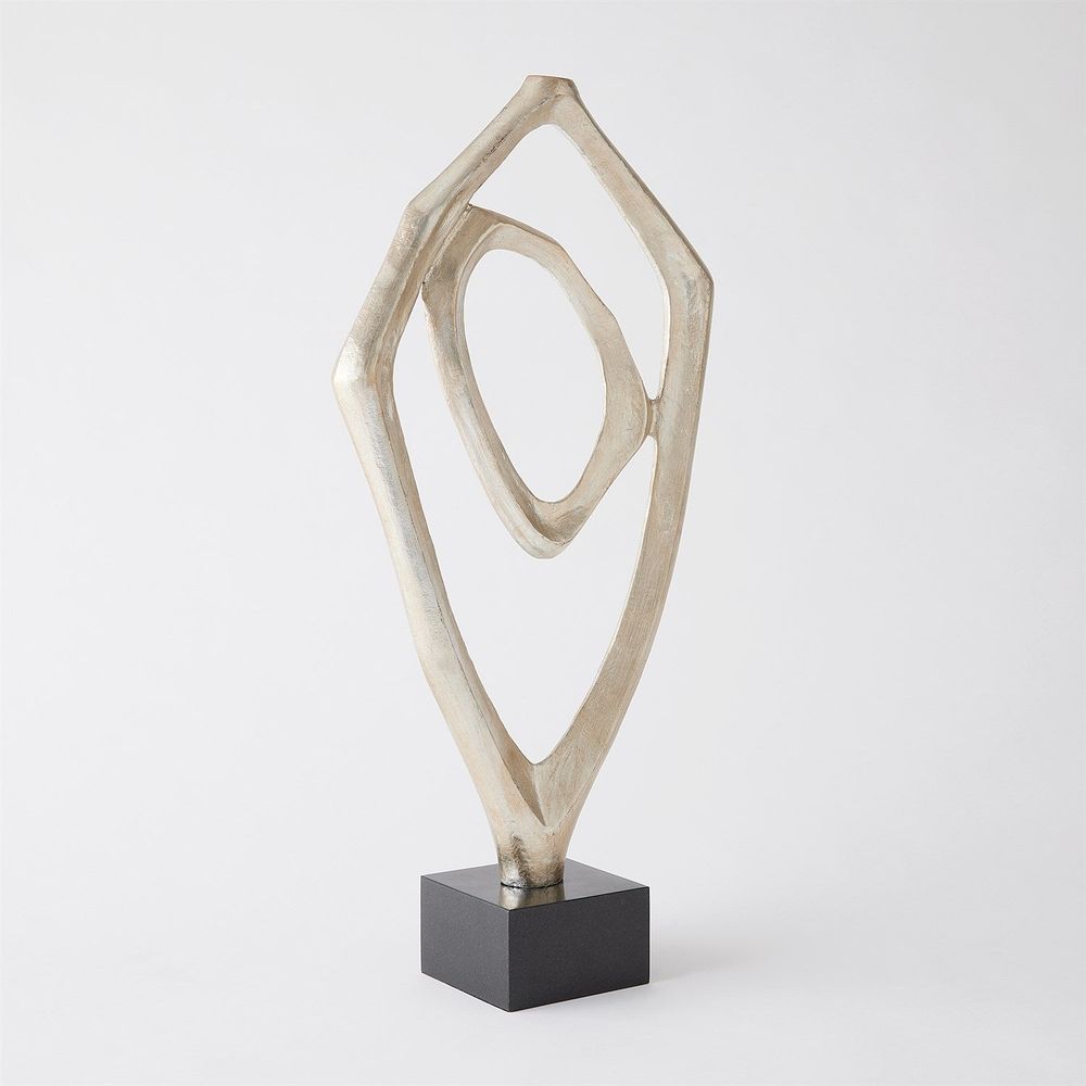 Decorative Objects Interplay Sculpture-Silver Leaf