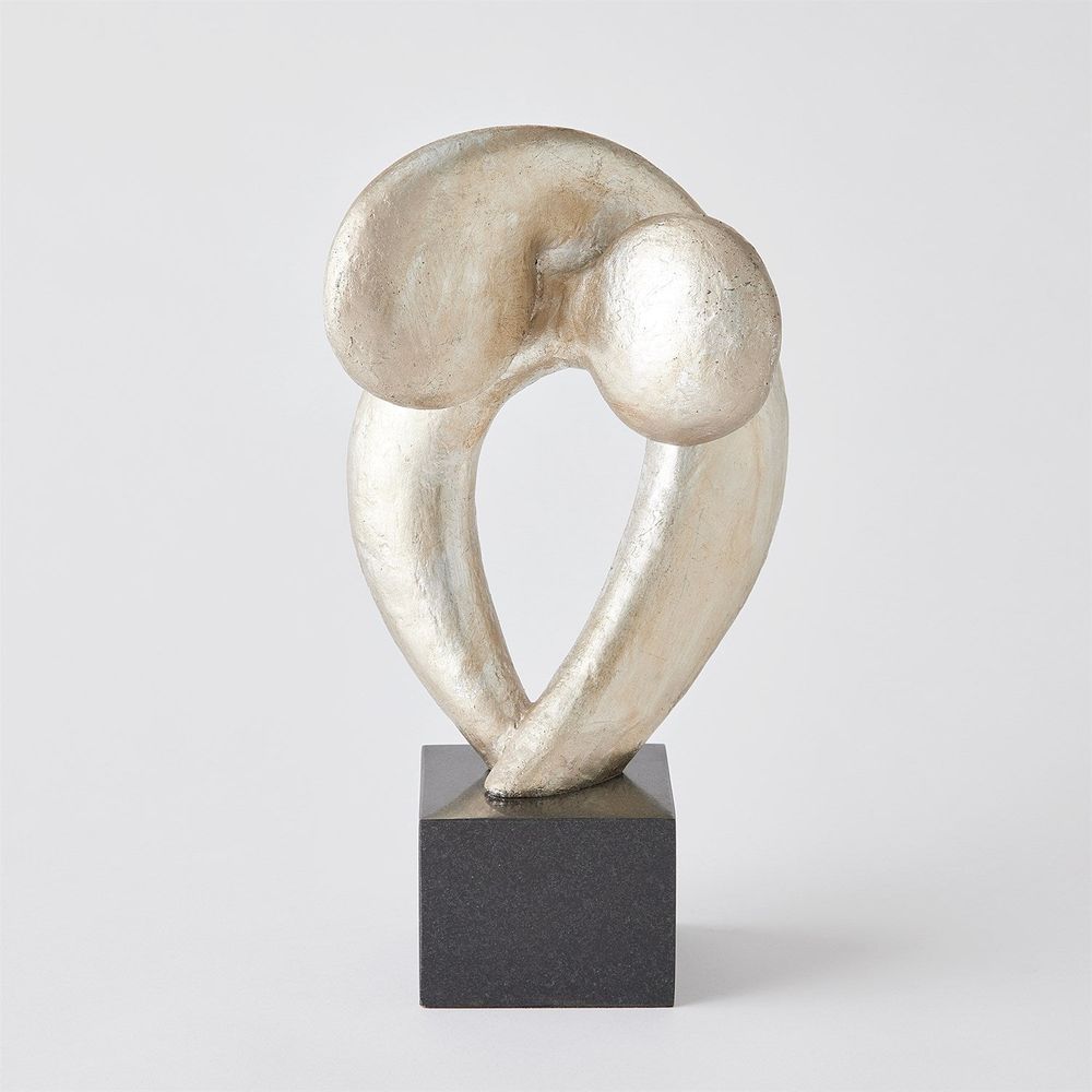 Decorative Objects Align Sculpture-Silver Leaf