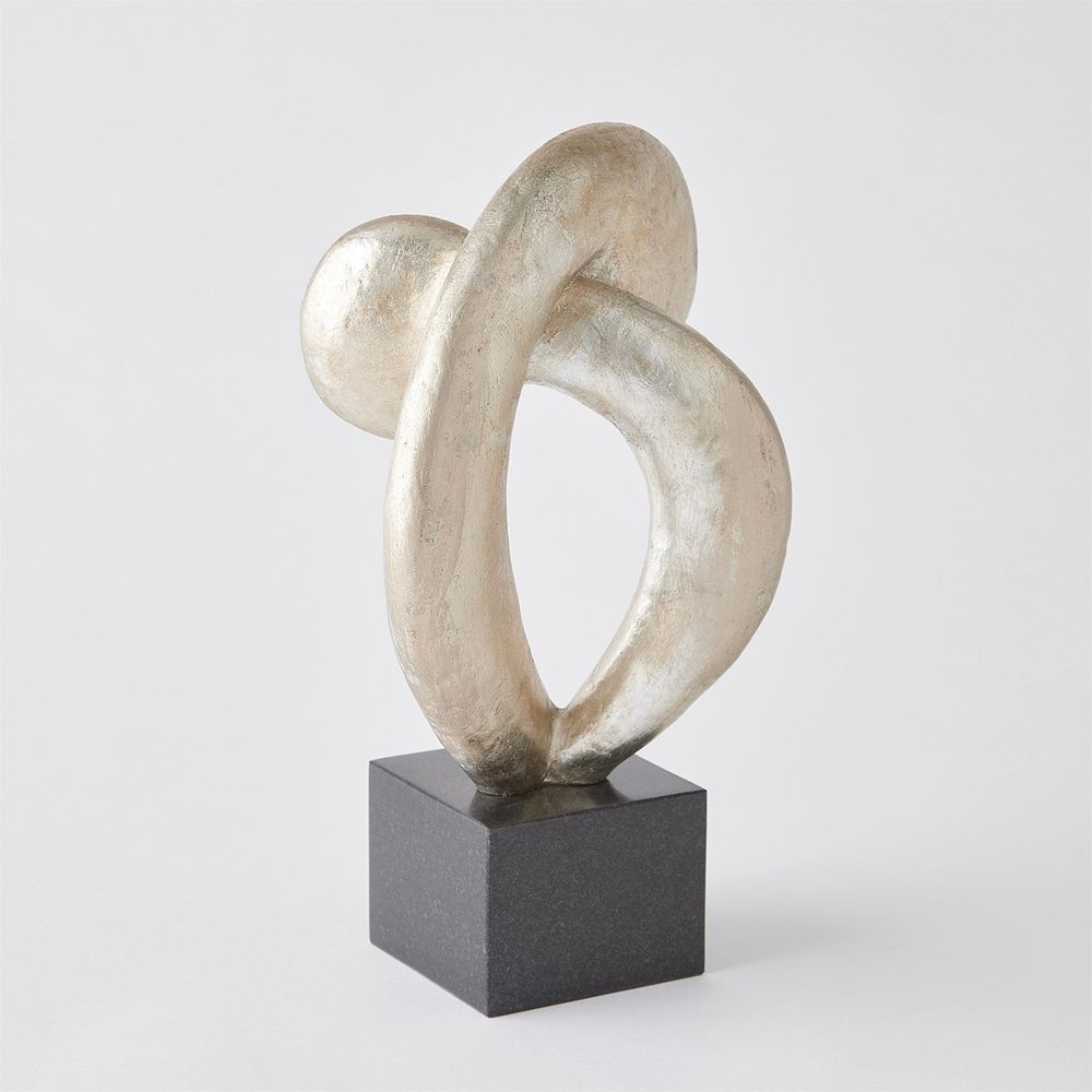 Decorative Objects Align Sculpture-Silver Leaf