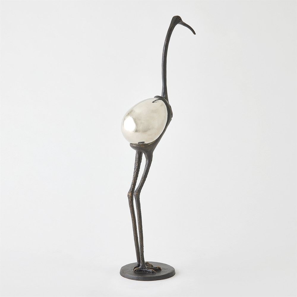 Decorative Objects Precious Egg Sculpture-Nickel