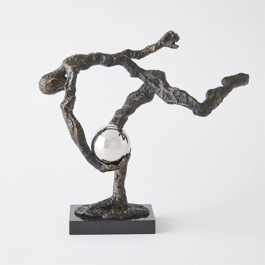 Decorative Objects Tripped Up Sculpture-Bronze w/Nickel Sphere