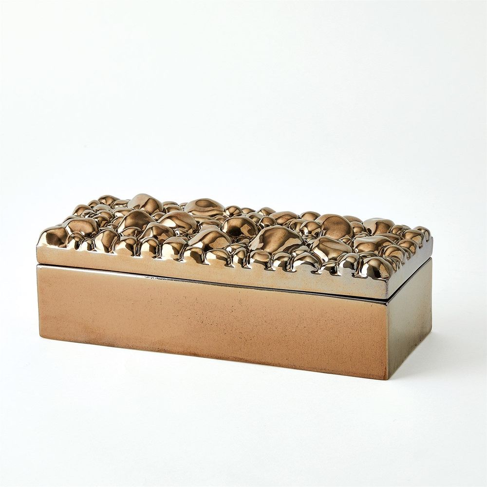 Boxes Pebbles Square Box-Bronze