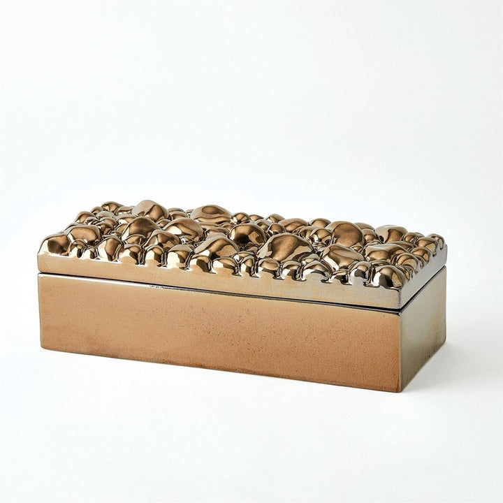 Boxes Pebbles Square Box-Bronze