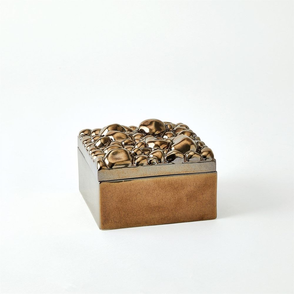 Boxes Pebbles Rectangular Box-Bronze