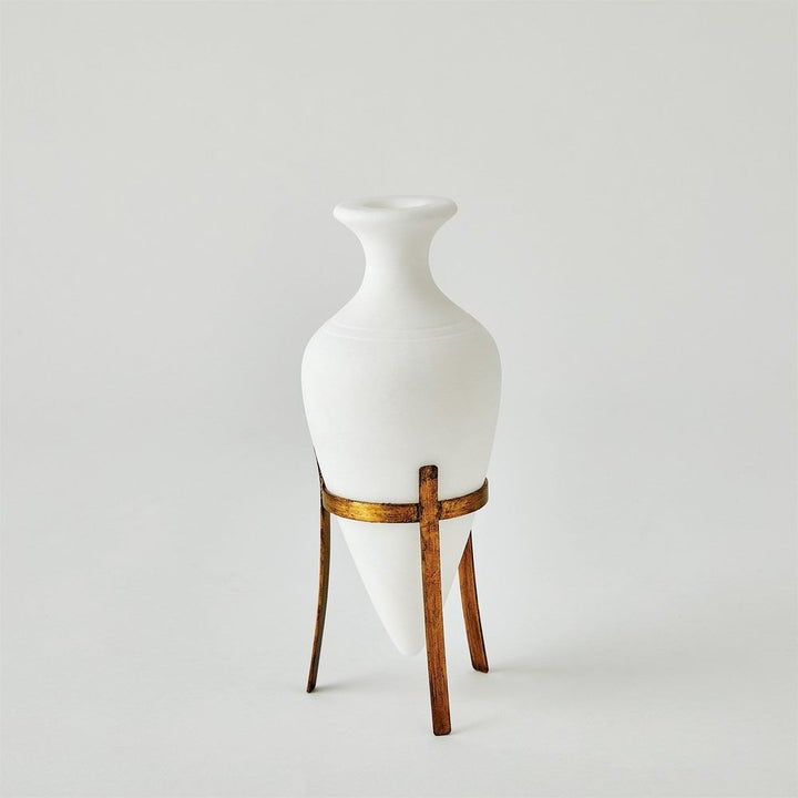 Vases Amphora Alabaster Vase-White-Sm