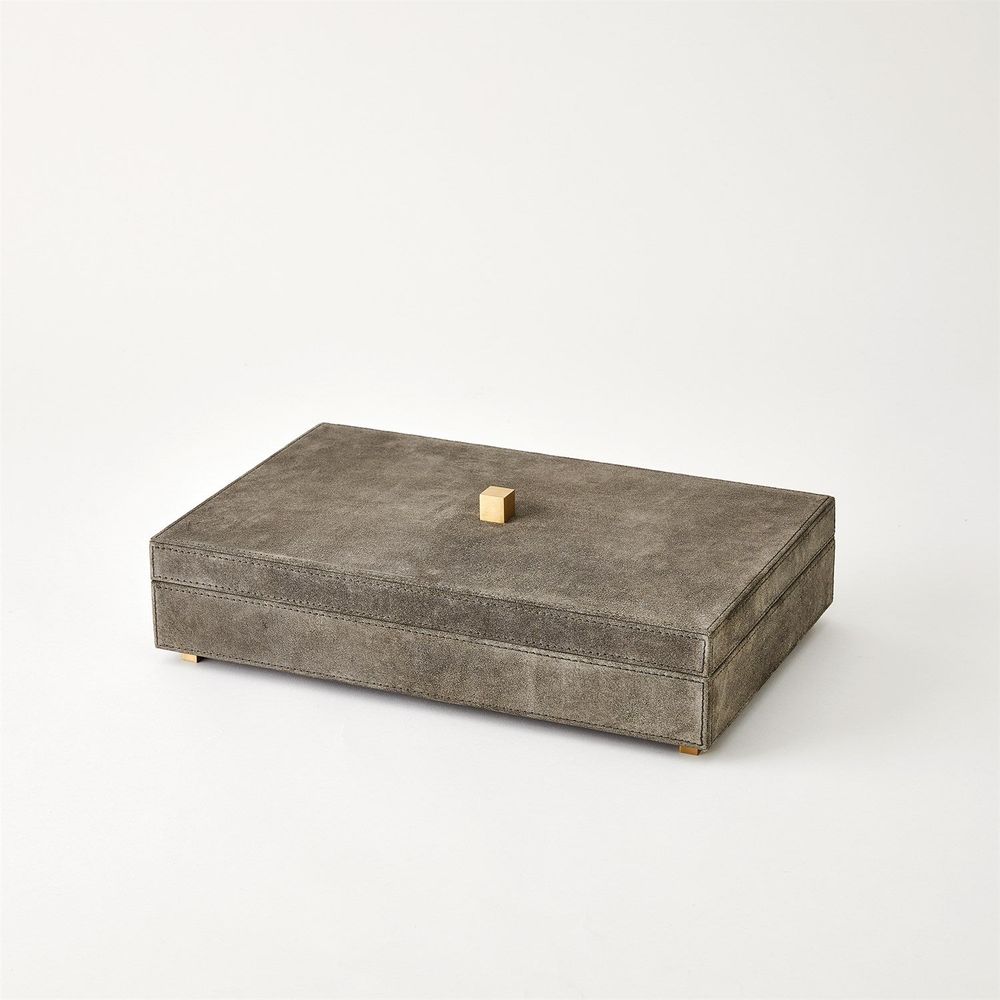 Boxes Posh Box - Grey Suede Small