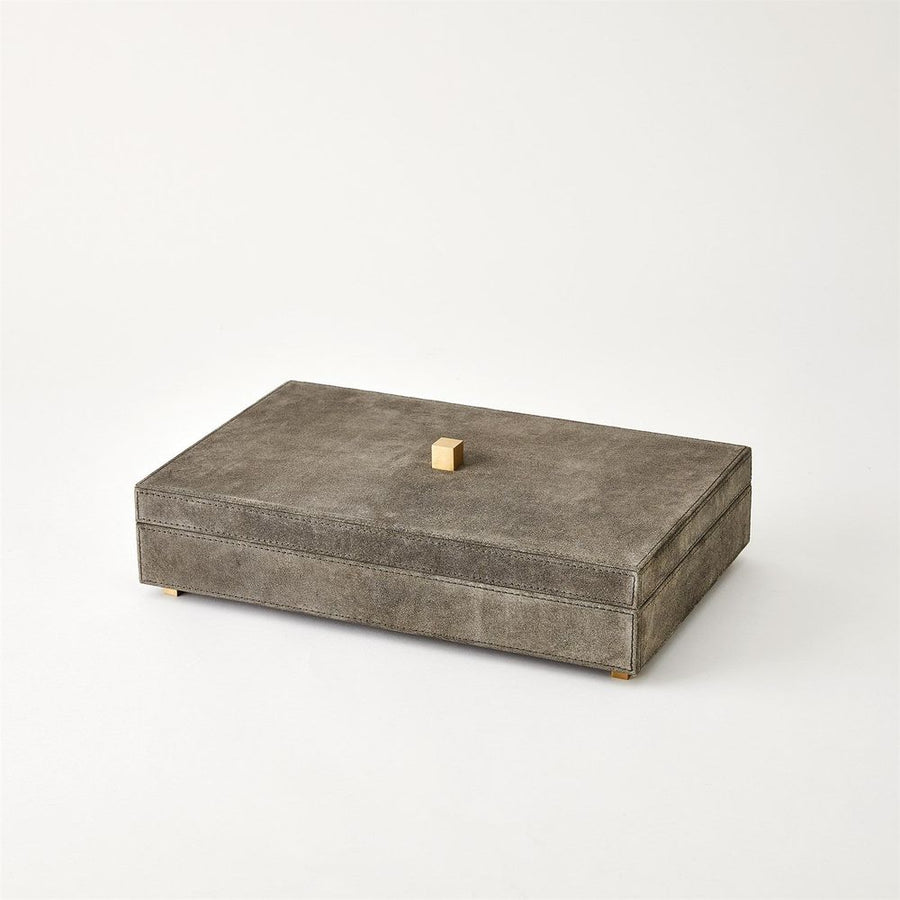 Boxes Posh Box - Grey Suede Small