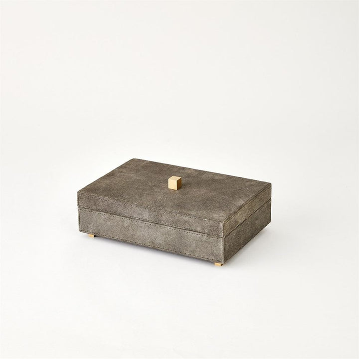 Posh Box - Grey Suede Small