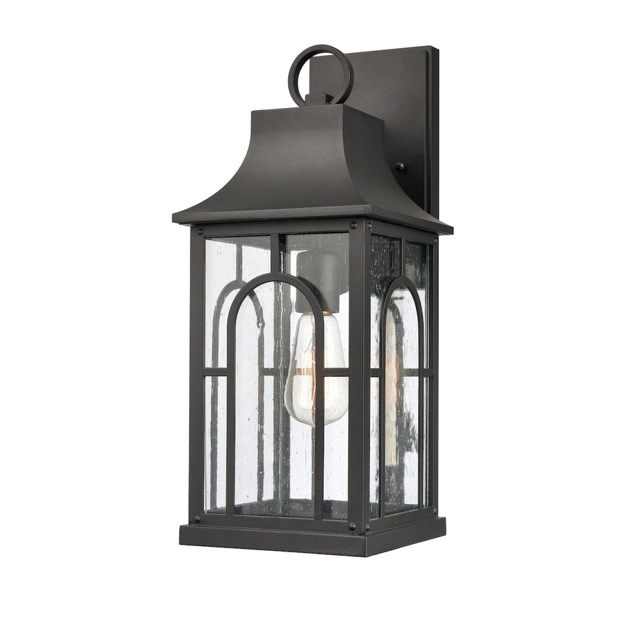Triumph 17.75'' High 1-Light Outdoor Sconce - Textured Black-Elk Home-ELK-89600/1-Outdoor Wall Sconces-1-France and Son