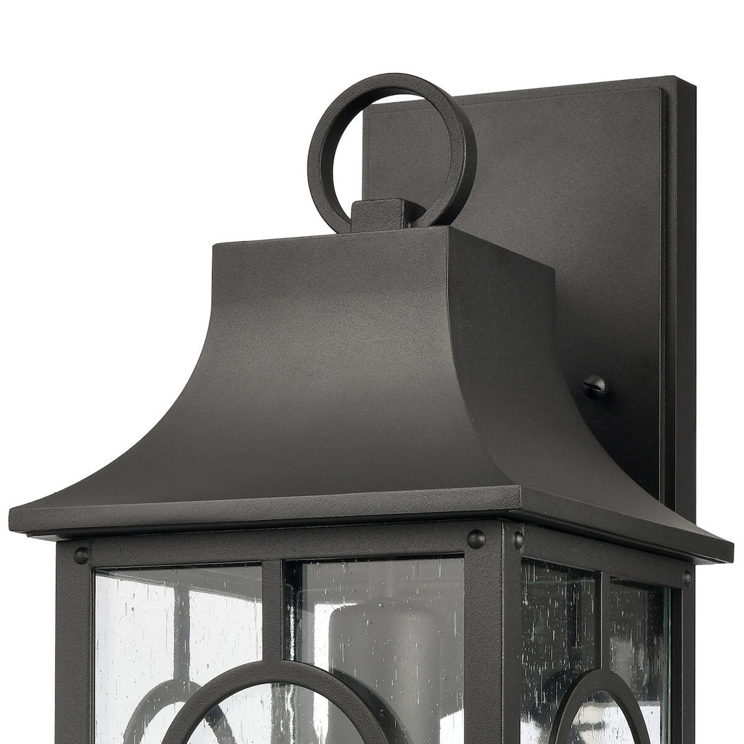 Triumph 17.75'' High 1-Light Outdoor Sconce - Textured Black-Elk Home-ELK-89600/1-Outdoor Wall Sconces-4-France and Son