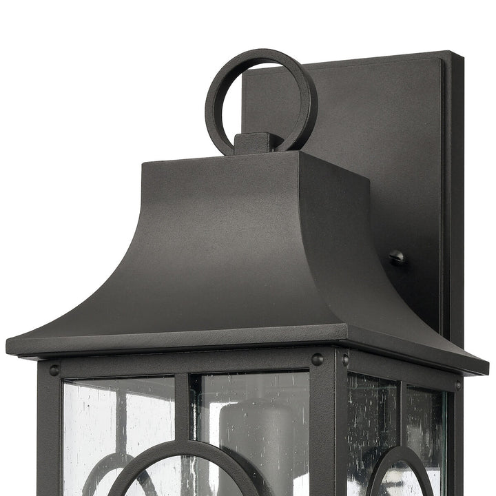 Triumph 17.75'' High 1-Light Outdoor Sconce - Textured Black-Elk Home-ELK-89600/1-Outdoor Wall Sconces-4-France and Son