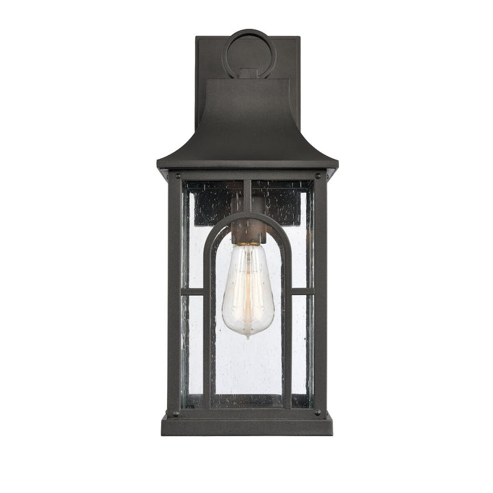 Triumph 17.75'' High 1-Light Outdoor Sconce - Textured Black-Elk Home-ELK-89600/1-Outdoor Wall Sconces-5-France and Son