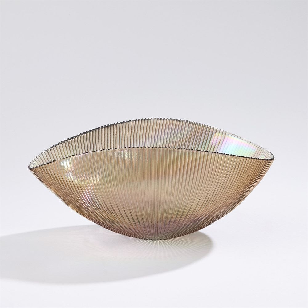 Pleated Bowl-Sandy-Lg