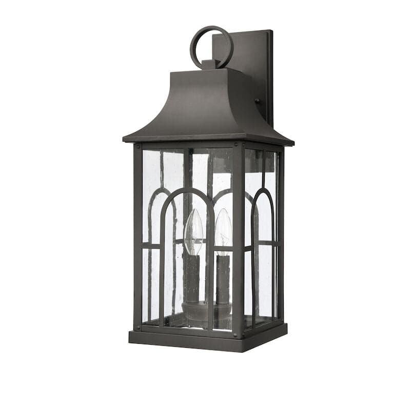 Triumph 21'' High 2 - Light Outdoor Sconce - Textured Black-Elk Home-ELK-89601/2-Outdoor Wall Sconces-3-France and Son