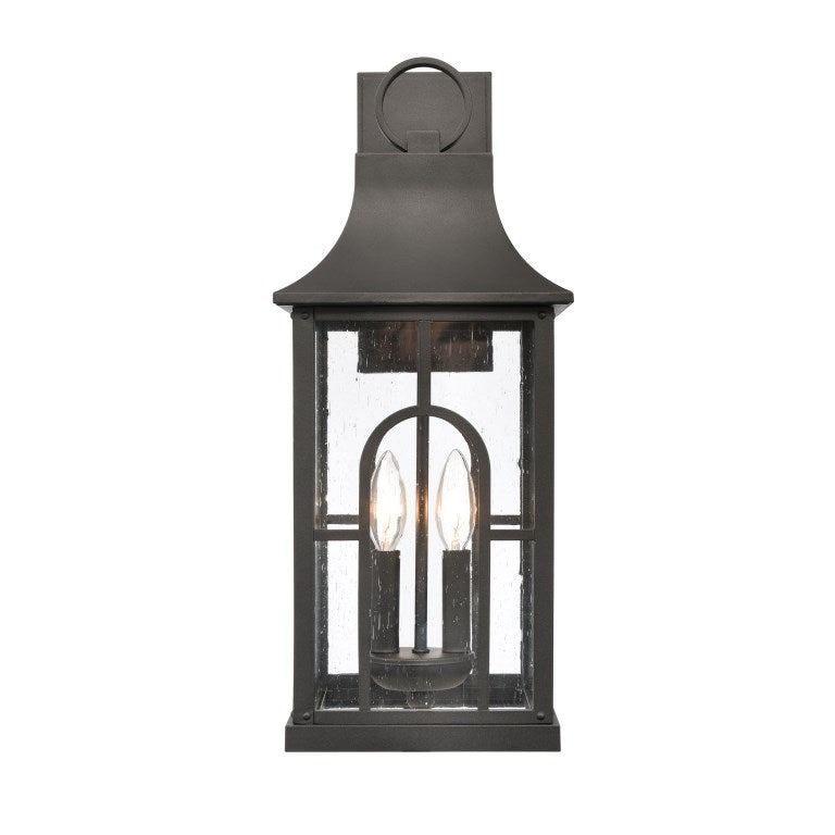 Triumph 21'' High 2 - Light Outdoor Sconce - Textured Black-Elk Home-ELK-89601/2-Outdoor Wall Sconces-1-France and Son