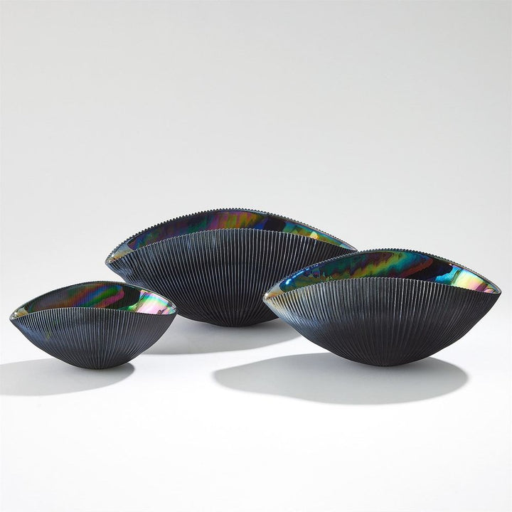 Bowls Pleated Bowl - Black Medium