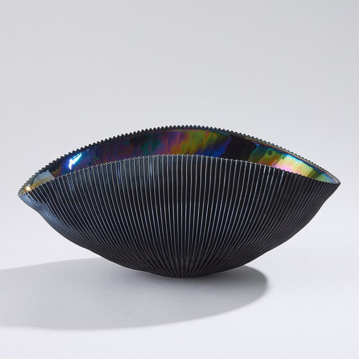 Pleated Bowl - Black Medium