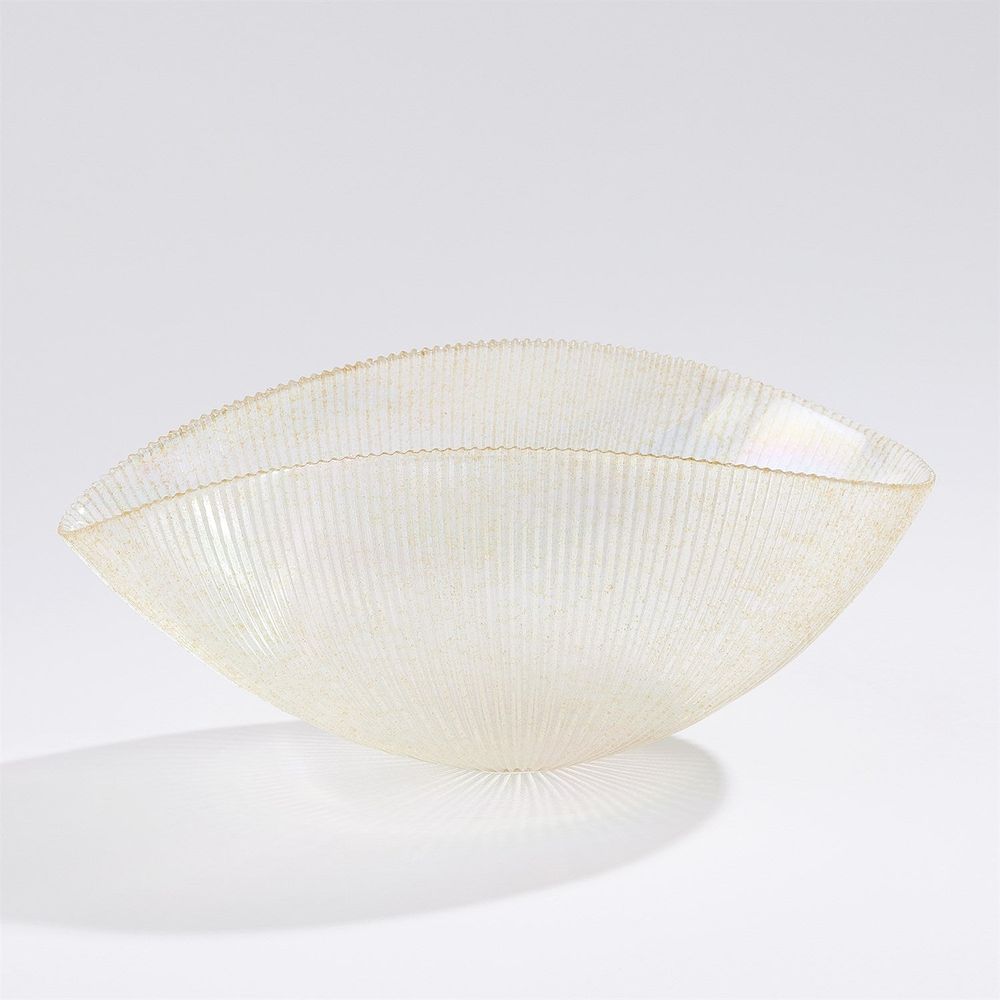Bowls Pleated Bowl-Gold-Lg