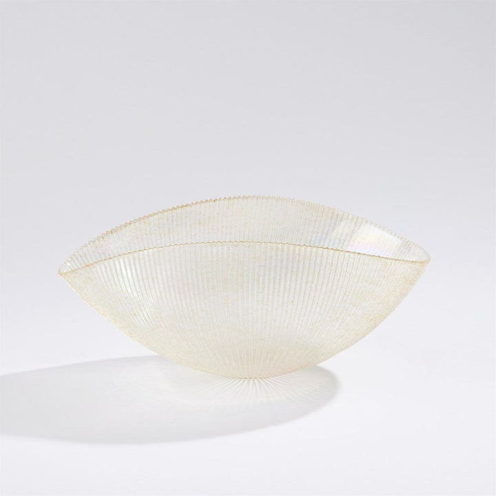 Pleated Bowl-Gold-Lg