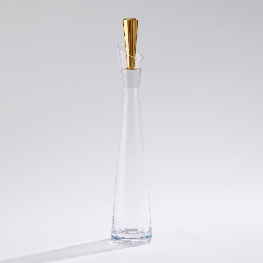 Decanters Slant Decanter-Gold-Sm