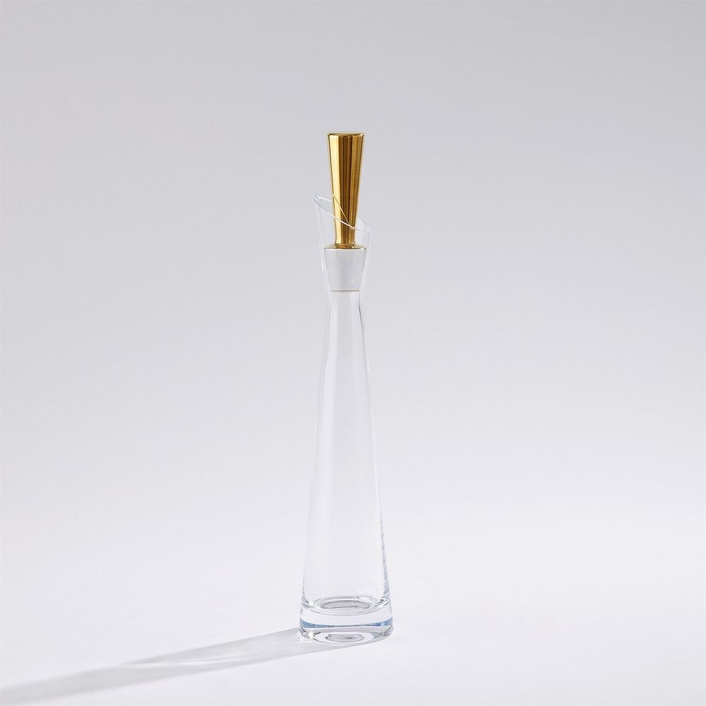 Slant Decanter-Gold-Lg