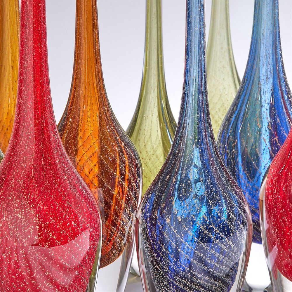 Flecked Spire Bottle-Amber-Med