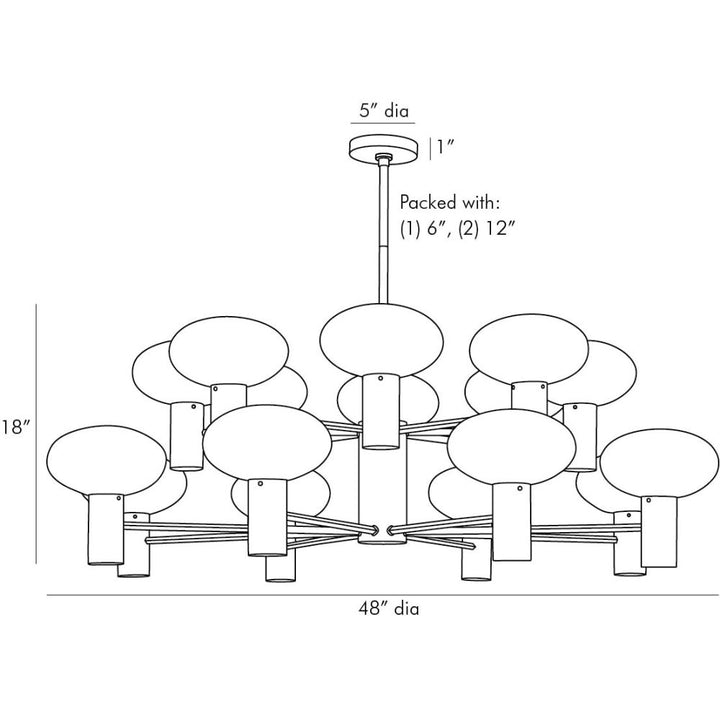 Lumora Chandelier - Gold