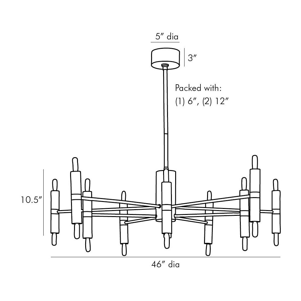 Glintor Chandelier - Gold