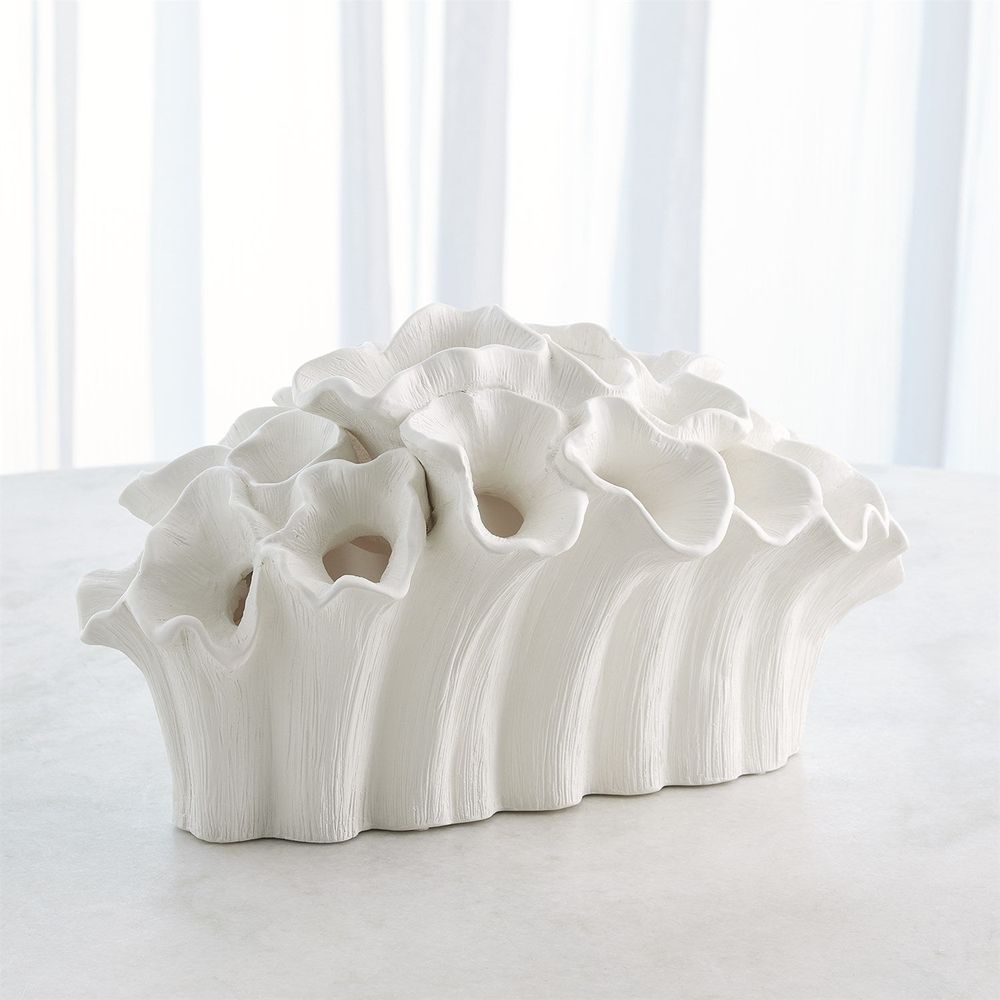 Decorative Objects Flora Coral Bouquet-Matte White
