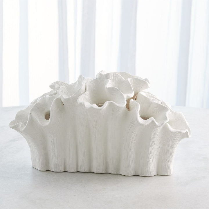 Flora Coral Bouquet-Matte White