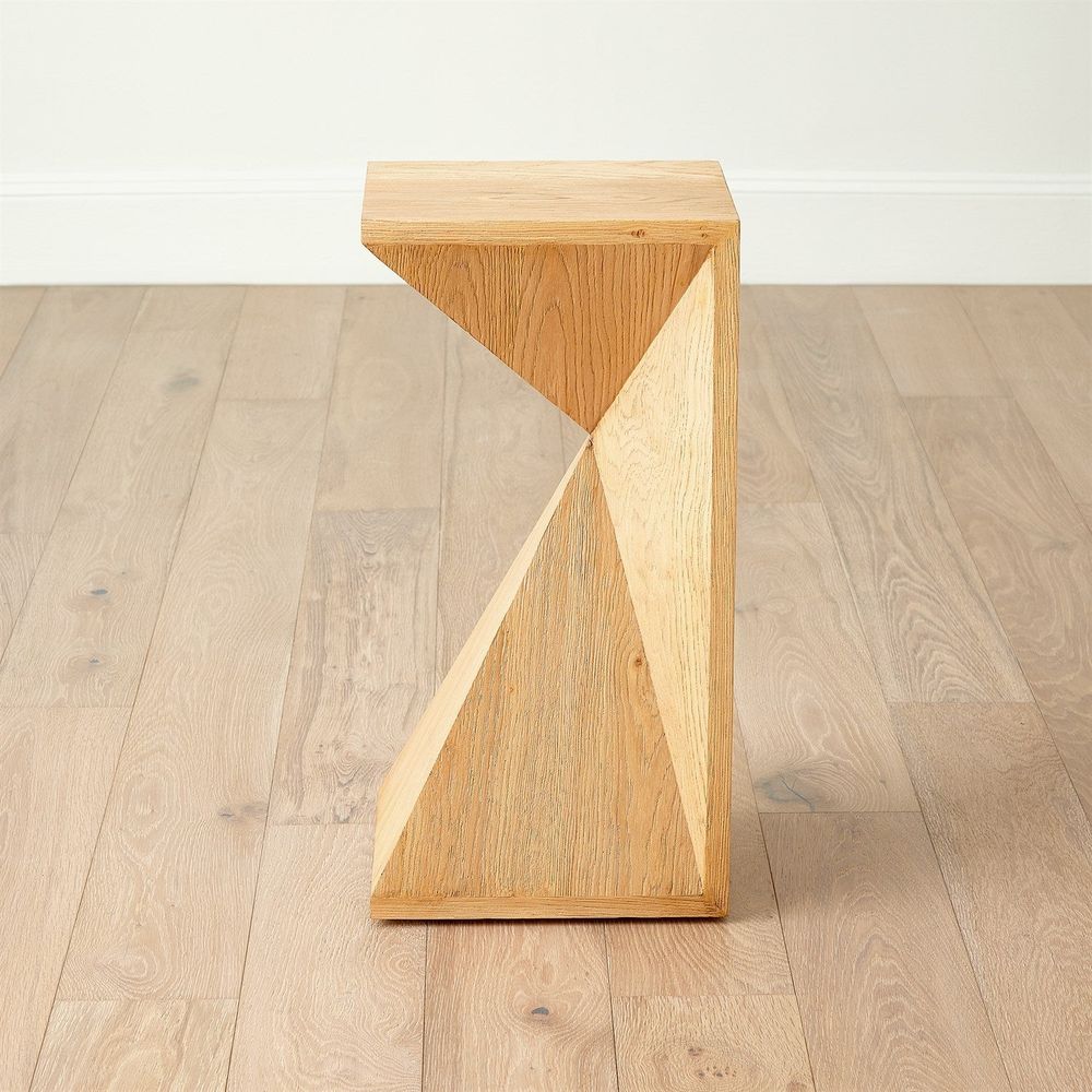 Side Tables Asymmetrical Angle Side Table-Oak