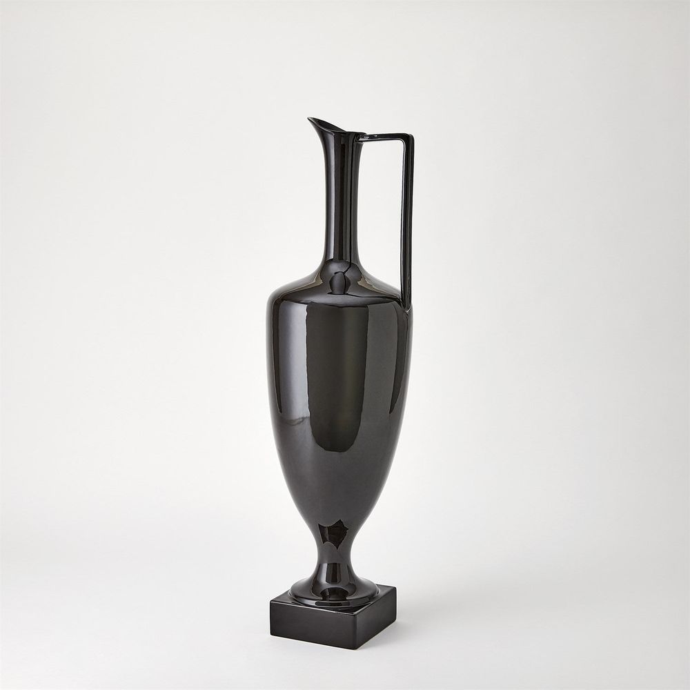 Jars Quiet Curve Urn-Black-Lg